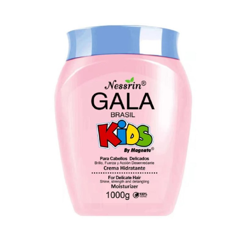 CREMA PARA PEINAR HIDRATANTE BRILLO, FUERZA Y ACCION DESENREDANTE NESSRIN GALA KIDS 1000G