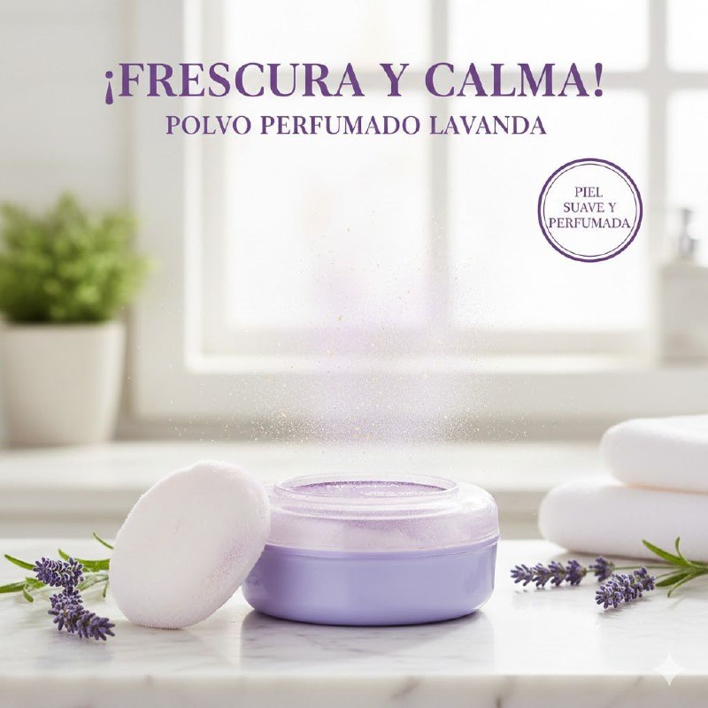 POLVO CORPORAL PERFUMADO DELICADO CON AROMA A LAVANDA, DEJA LA PIEL FRESCA NEVADA 142G