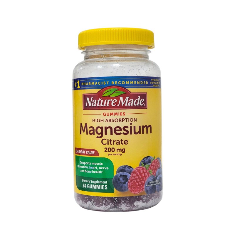 VITAMINAS EN GOMITAS DE CITRATO DE MAGNESIO RELAJANTE MUSCULAR NATURE MADE 64UND