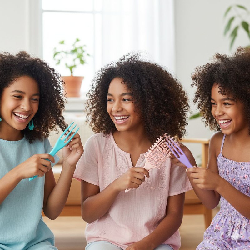 CEPILLO PARA EL CABELLO DESENREDANTE, DEFINIDOR DE RIZOS, 3 COLORES STAY BEAUTIFUL