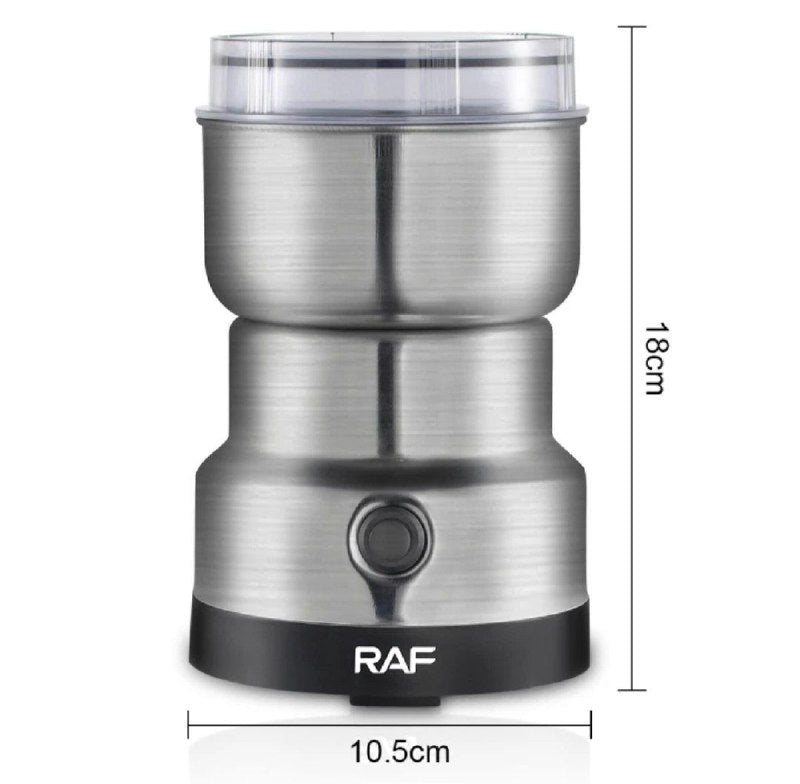 MAQUINA MOLINO DE GRANOS ELECTRICO MULTIFUNCIONAL, POTENCIA 300W, MOLIENDA PORTATIL, MOLINILLLO DE CAFE RAF