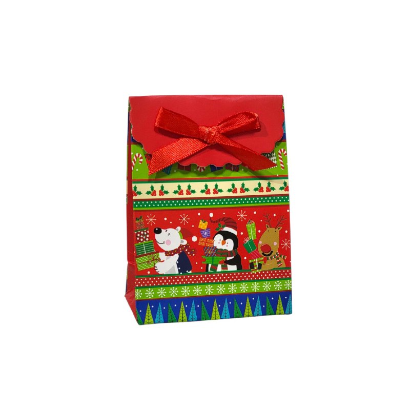 BOLSA DE REGALO NAVIDEÑA PEQUEÑA XXS 7CMX10CM, 15 ESTILOS