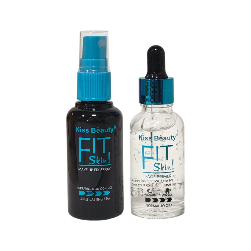 FIJADOR DE MAQUILLAJE 2 EN 1 CON PREBASE DE LARGA DURACION HIDRATANTES MATTE KISS BEAUTY 50ML+30ML