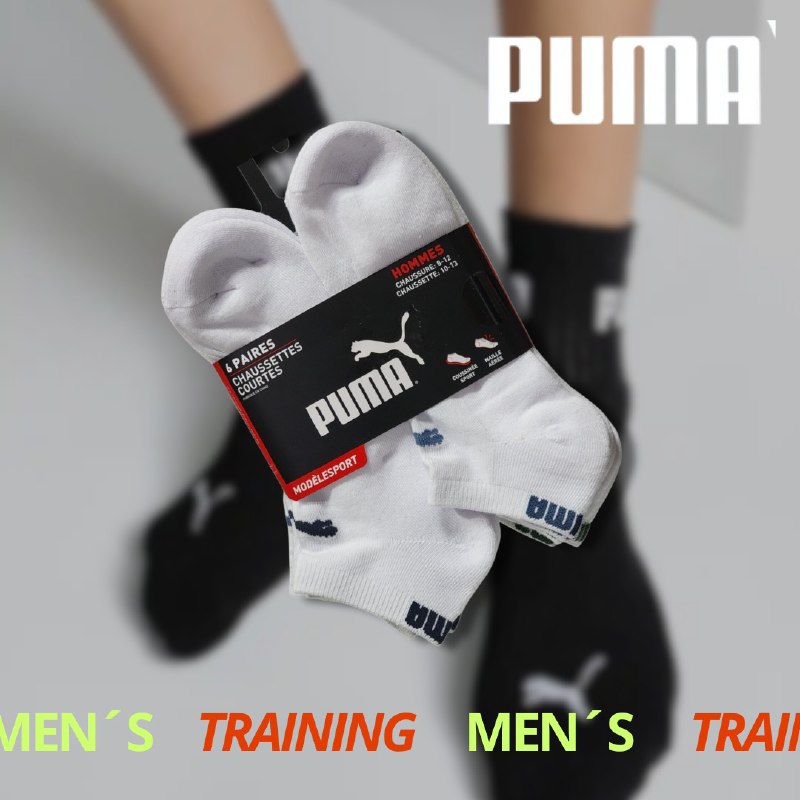 CALCETA TOBILLERA ORIGINAL PUMA HOMMES 6 PARES TALLA 10-13