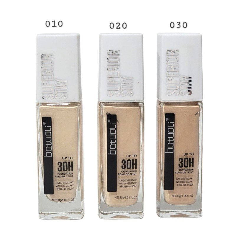 BASE DE MAQUILLAJE LIQUIDA MATTE, DUPE MAYBELLINE SUPERSTAY BATUOLI 30G CONTROL DE GRASA SPF30, FORMULADA CON SUERO HIDRATANTE PARA PIELES SENSIBLES, UNIFORMA EL TONO DE LA PIEL