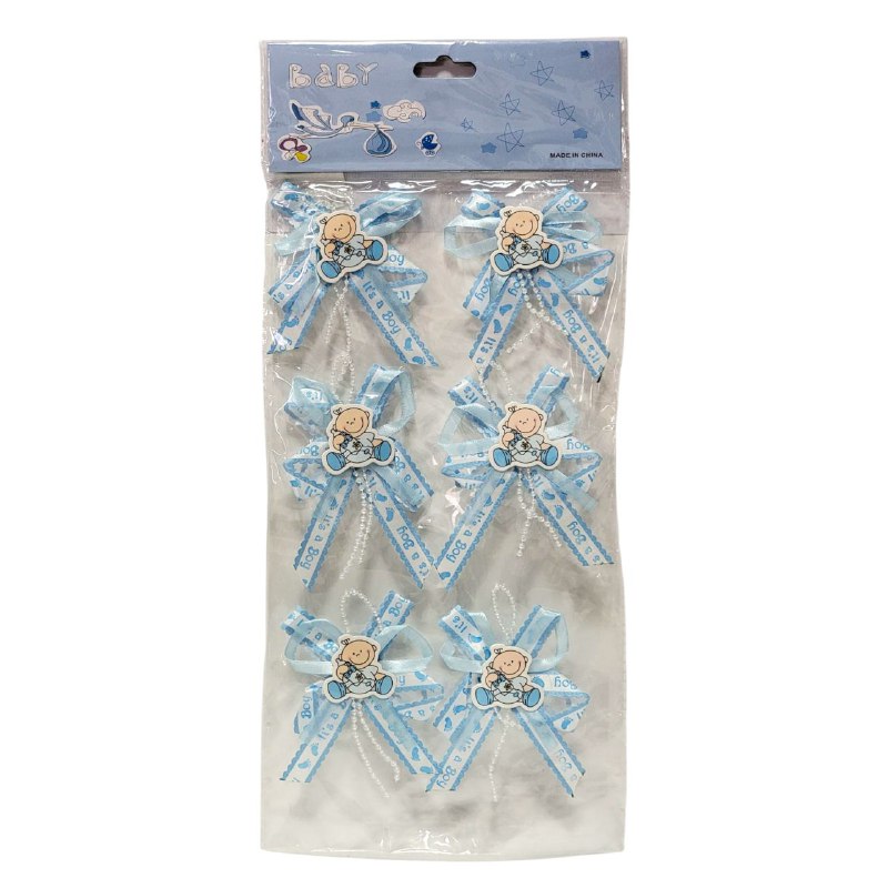 DECORACION ADORNO PARA RECURDOS DE BABY SHOWER EN PAQUETE 6UND 9X9CM