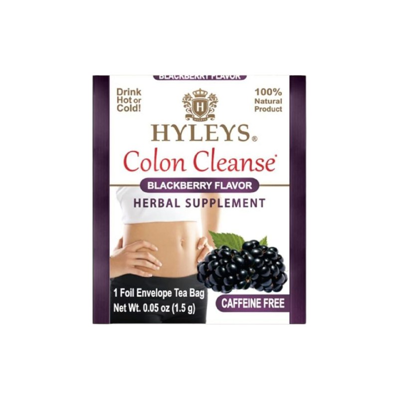 SUPLEMENTO HERBAL TÉ PARA LIMPIEZA DE COLON SABOR MORA HYLEYS 50UND