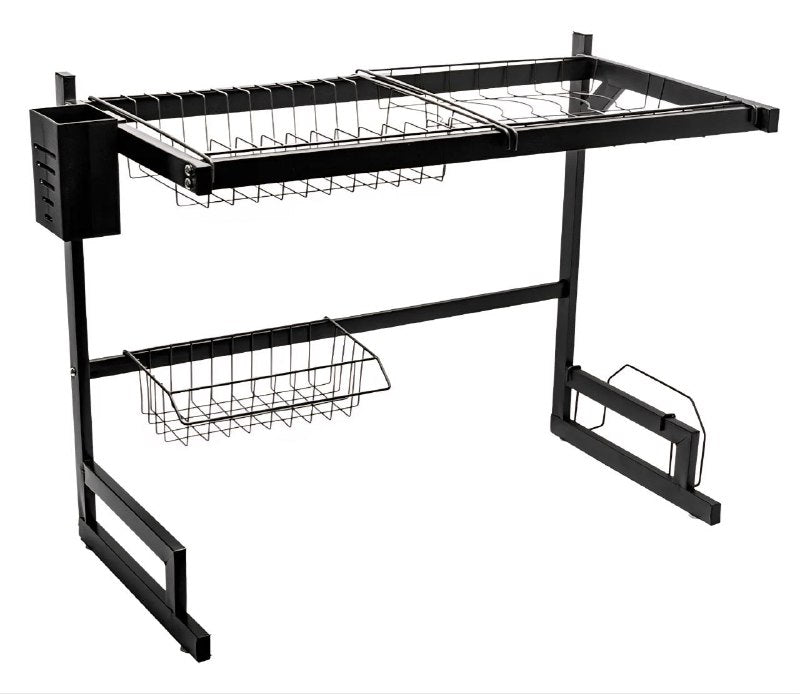 ESTANTE ORGANIZADOR Y ESCURRIDOR DE COCINA, SOBRE EL FREGADERO, ESTANTE DESMONTABLE DE SECADO DE PLATOS DE ACERO INOXIDABLE, FACIL DRENAJE GRAN CAPACIDAD KITCHEN RACK