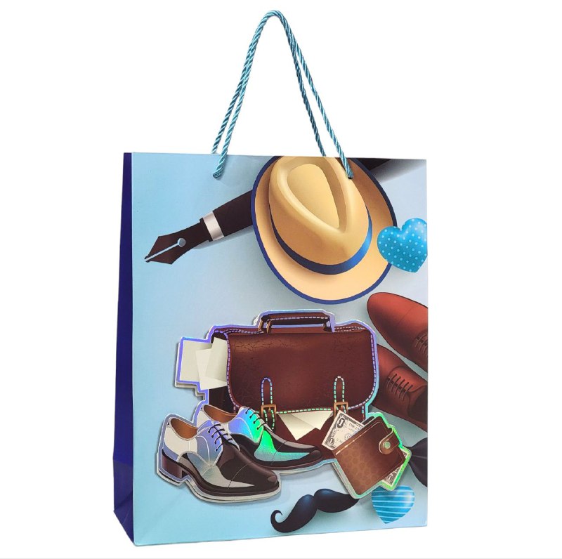 BOLSA DE REGALO PARA HOMBRE MEDIANA 26X32X10CM