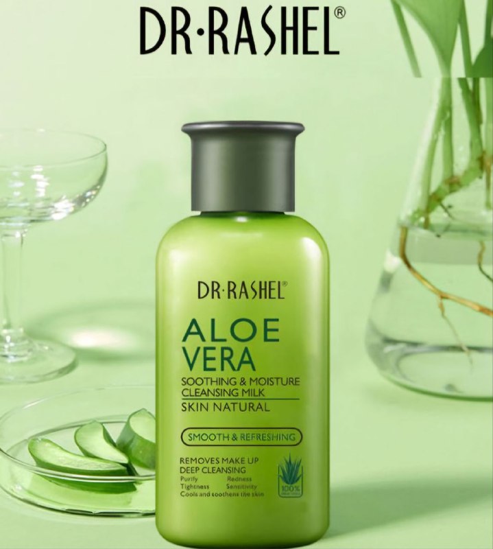 LIMPIADOR FACIAL DE ALOE VERA Y LECHE, LIMPIADOR CALMANTE E HIDRATANTE, LOCION AYUDA A LIMPIAR, HIDRATAR Y REFRESCAR LA PIEL, ELIMINA SUCIEDAD, ETC DR RASHEL SKIN CARE 160ML
