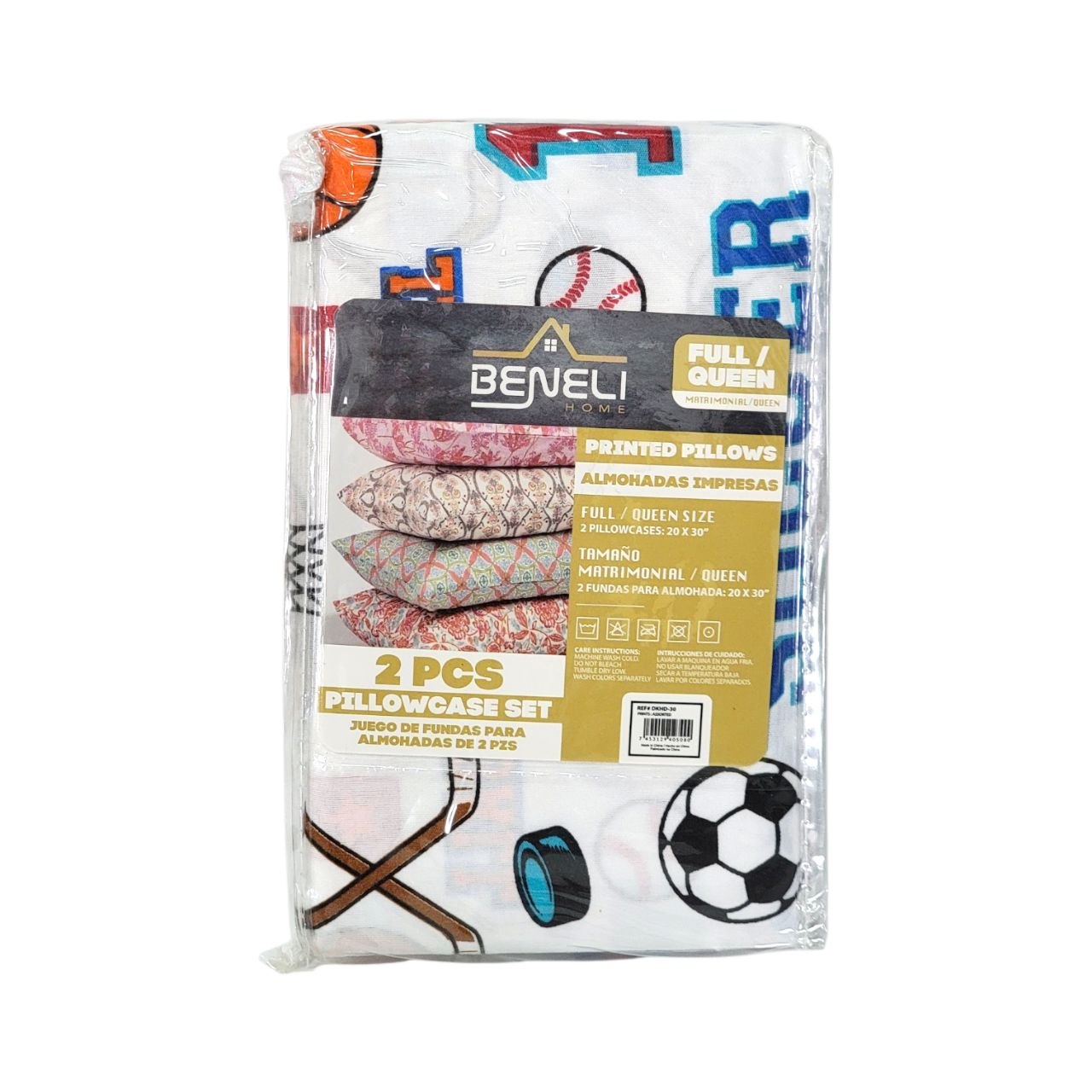 FUNDAS PARA ALMOHADAS TAMAÑO MATRIMONIAL/QUEEN 2PCS BENELI HOME 50X76CM X 2PCS