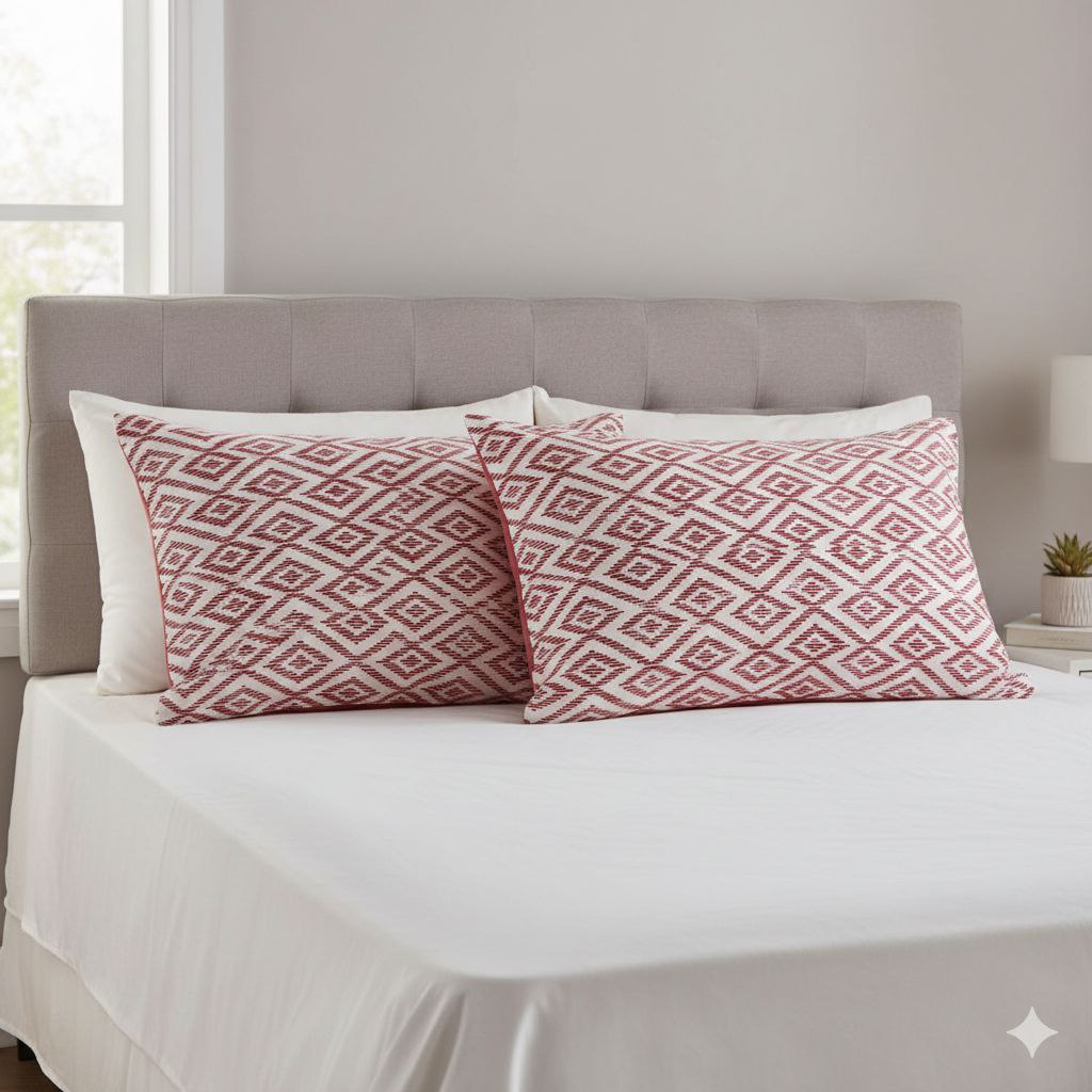 FUNDAS PARA ALMOHADAS TAMAÑO MATRIMONIAL/QUEEN 2PCS BENELI HOME 50X76CM X 2PCS