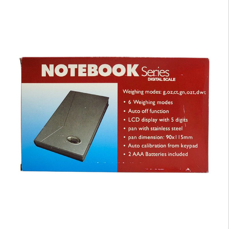 MAQUINA BASCULA PESA DIGITAL TIPO NOTEBOOK, APAGADO AUTOMATICO, PANTALLA LCD, ACERO INOXIDABLE 11X18CM