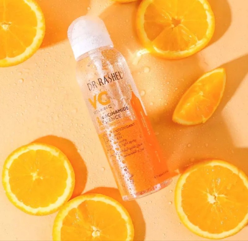 SPRAY FACIAL, LIMPIADOR DE VITAMINA VC Y NIACINAMIDA, ILUMINADOR ANTIOXIDANTE NATURAL, SUAVIZA LA PIEL Y TERSA LIGERO Y REFRESCANTE DR RASHEL 160ML