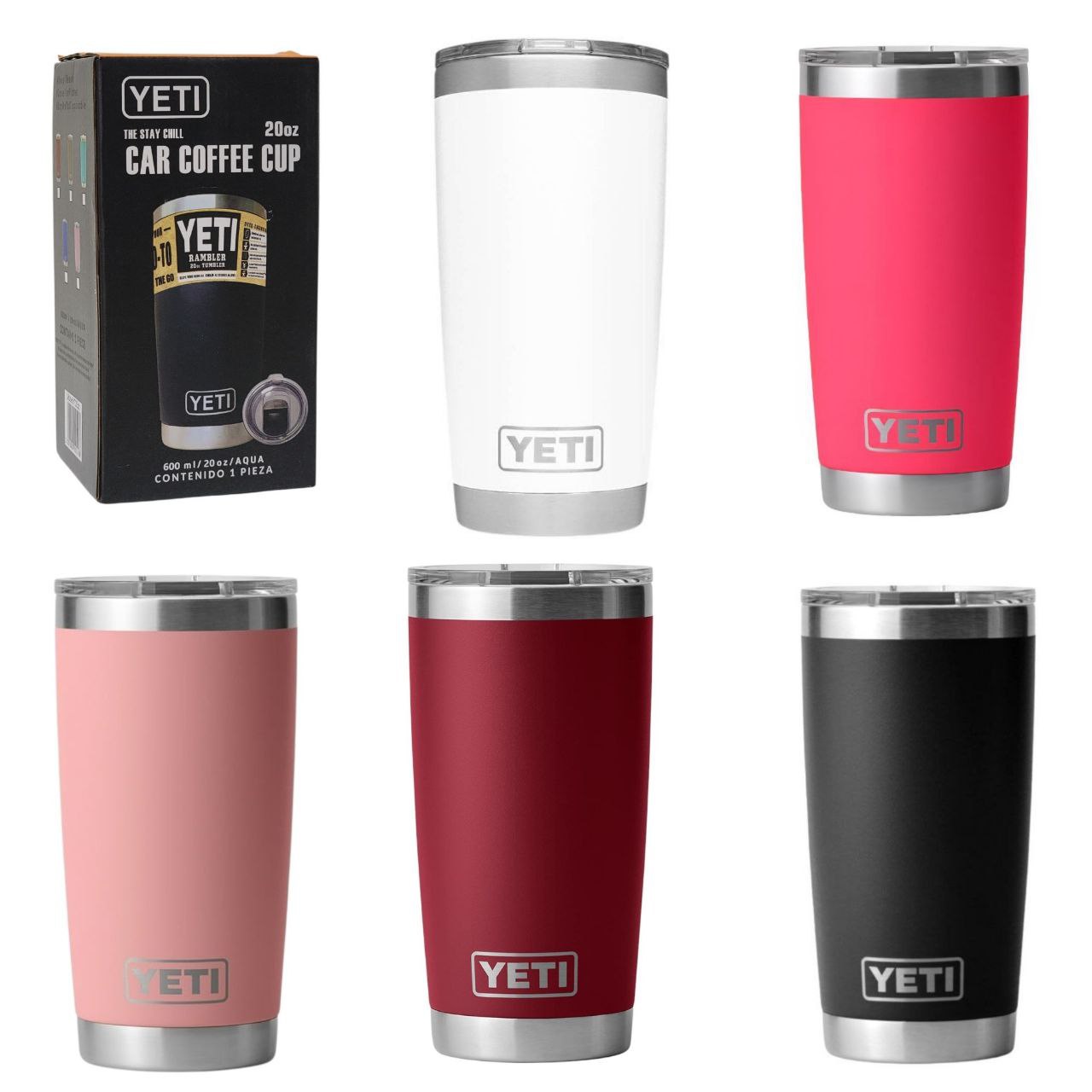 VASO TERMICO PERSONAL DE ACERO INOXIDABLE YETI 20 ONZAS
