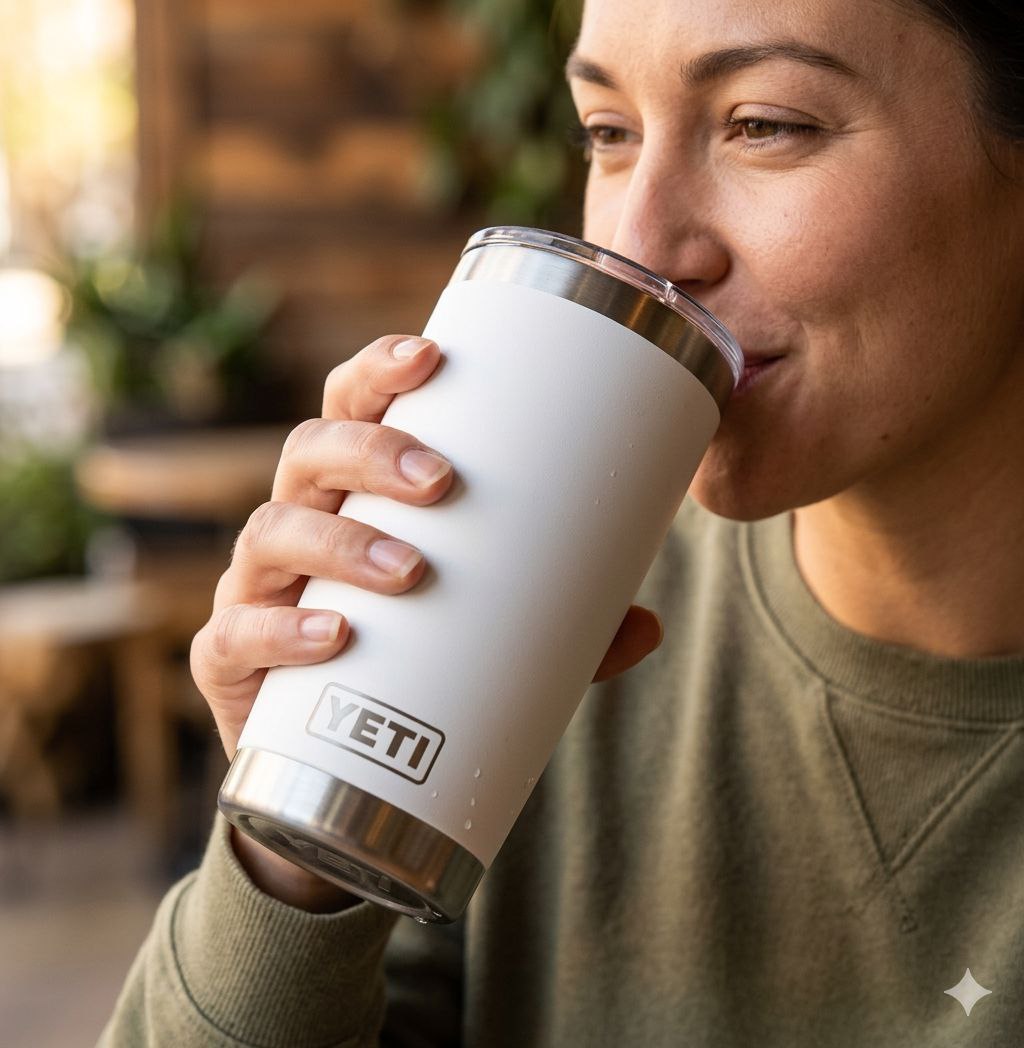 VASO TERMICO PERSONAL DE ACERO INOXIDABLE YETI 20 ONZAS