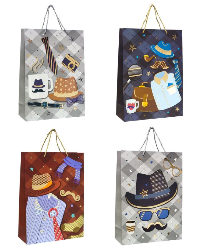 BOLSA DE REGALO PARA HOMBRE GRANDE 30X12X41.5CM