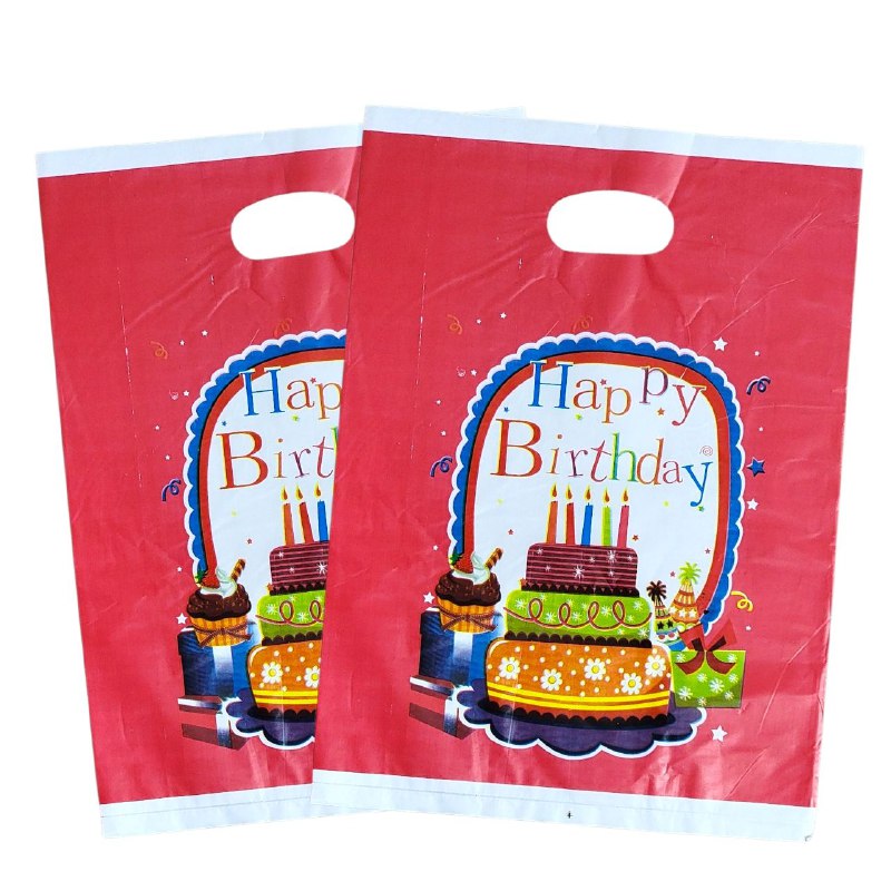 BOLSA DE REGALO PLASTICA MEDIANA 25X35CM, PAQUETE 100UND