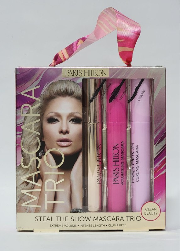 MASCARA PARA PESTAÑAS EN TRIO ALARGADORA SIN GRUMOS ORIGINAL PARIS HILTON 8ML