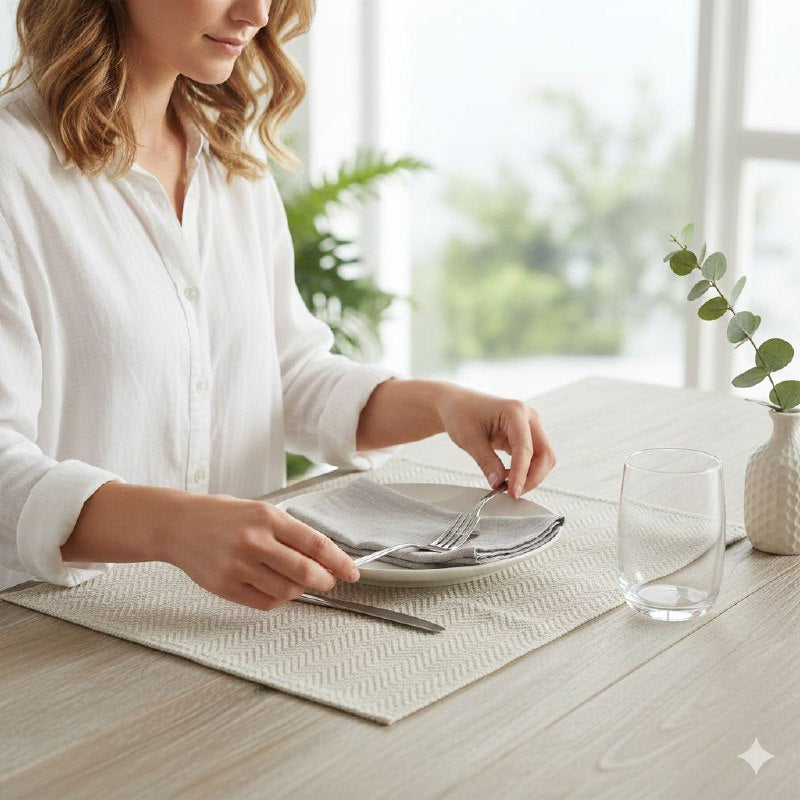 MANTEL DE COCINA PARA MESA COMEDOR RECTANGULAR ANTIDEZLIZANTE 38CM