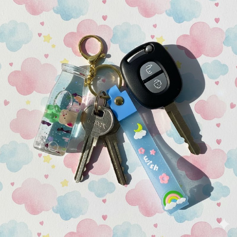 LLAVEROS DE ARENA MOVEDIZA LIQUIDA, 6 ESTILOS DISPONIBLES