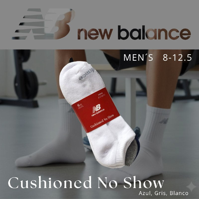 CALCETA TOBILLERA NEW BALANCE 6 PARES TALLA 8-12.5