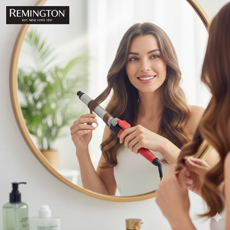 RIZADORA ENCOLOCHADORA PARA EL CABELLO 2 EN 1 DE CERAMICA Y TITANIO REMINGTON