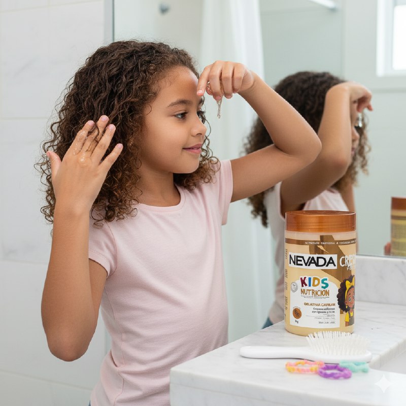 TRATAMIENTO PARA EL CABELLO 3 EN 1 PARA NIÑOS HIDRATANTE PARA PELO RIZOS Y AFROS NEVADA KIDS 1KG