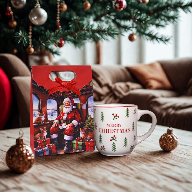 BOLSA DE REGALO NAVIDEÑA MINI PEQUEÑA 16X21CM