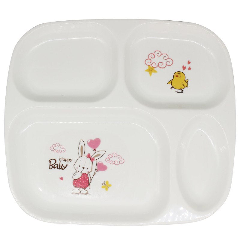 PLATO INFANTIL PARA BEBES CON COMPARTIMIENTOS, IDEAL PARA SEPARAR ALIMENTOS O PORCIONES