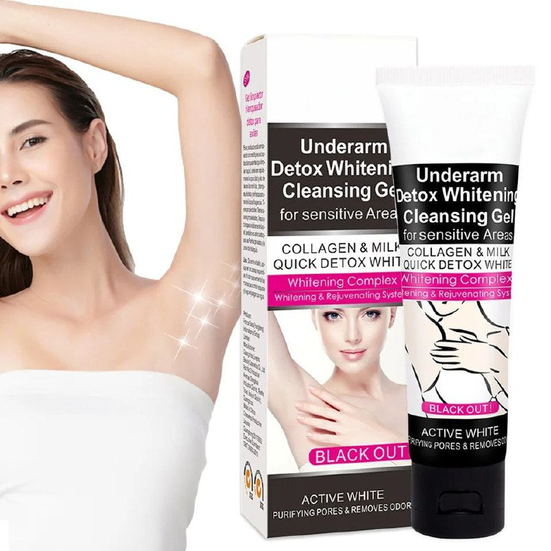 GEL LIMPIADOR Y BLANQUEDOR DESINTOXICANTE PARA AREAS SENSIBLES CON EXTRACTO DE LECHE Y COLAGENO AICHUN BEAUTY 50ML