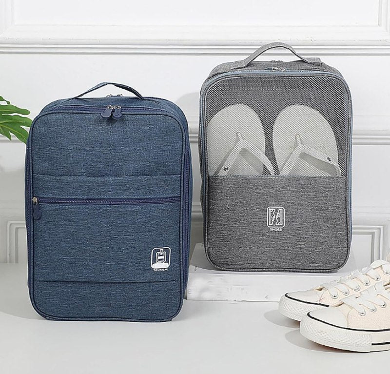 BOLSO DE VIAJE ORGANIZADORA PARA ZAPATOS, BOLSA ORGANIZADORA PORTATIL IMPERMEABLE, 3 A 4 PARES DE CAPACIDAD 4 COLORES