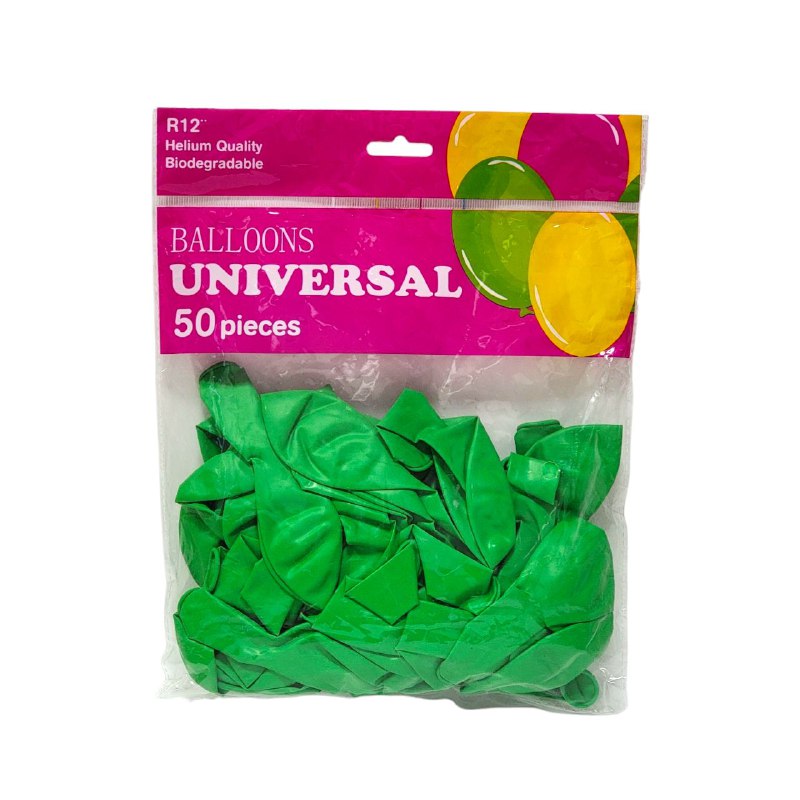 DECORACION ADORNO PAQUETE DE GLOBOS DE LATEX PARA CUMPLEAÑOS 50UND BALLOONS UNIVERSAL