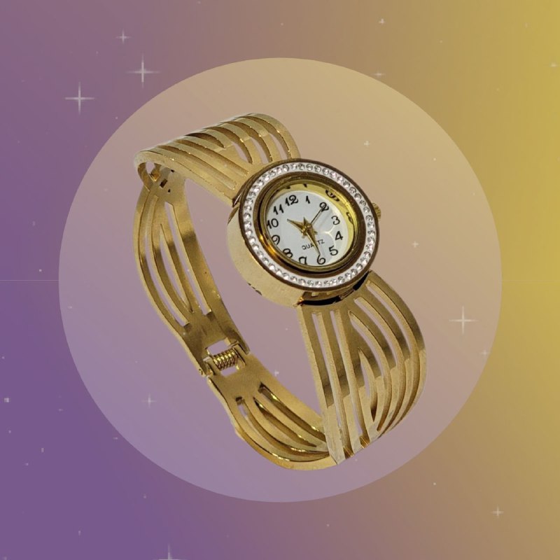 RELOJ ECONÓMICO PARA DAMA DE ACERO CON BAÑO DE ENCHAPE