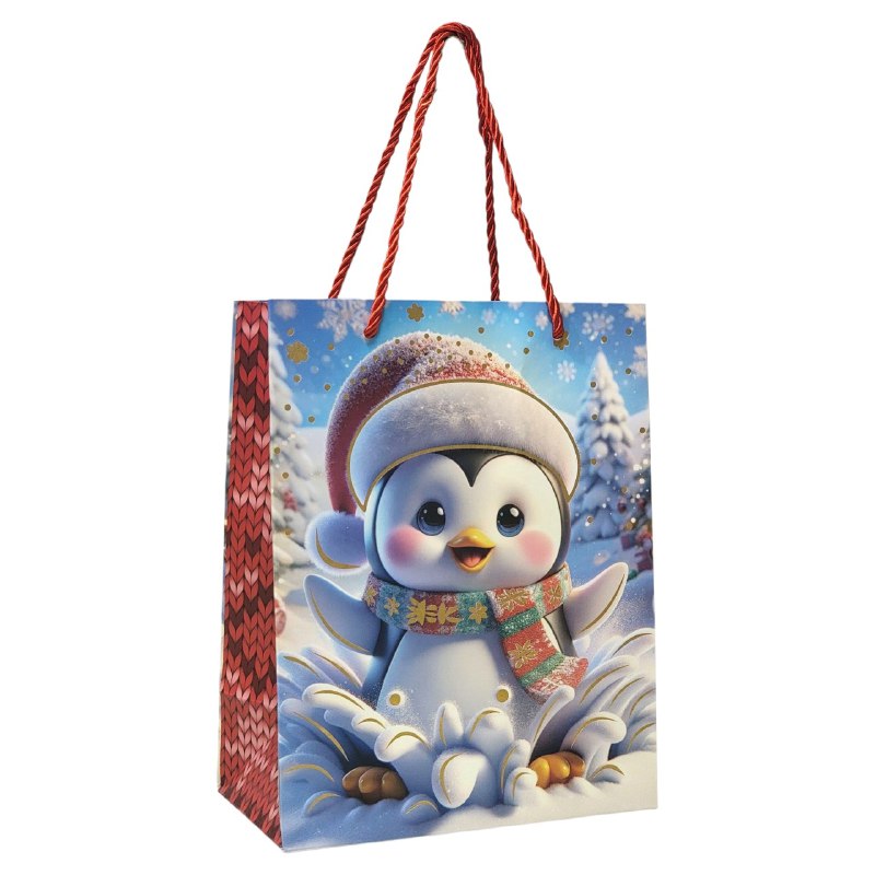 BOLSA DE REGALO NAVIDEÑA PEQUEÑA 18X23X10CM