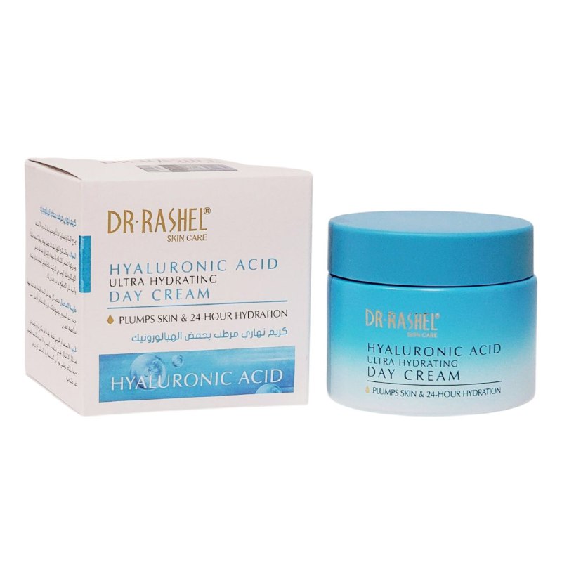 CREMA FACIAL DE DIA CON ACIDO HIALURONICO, HIDRATA PROFUNDAMENTE LA PIEL CON ACCION DURADERA, DEJANDOLA TERSA, SUAVE Y RADIANTE DR RASHEL 50G