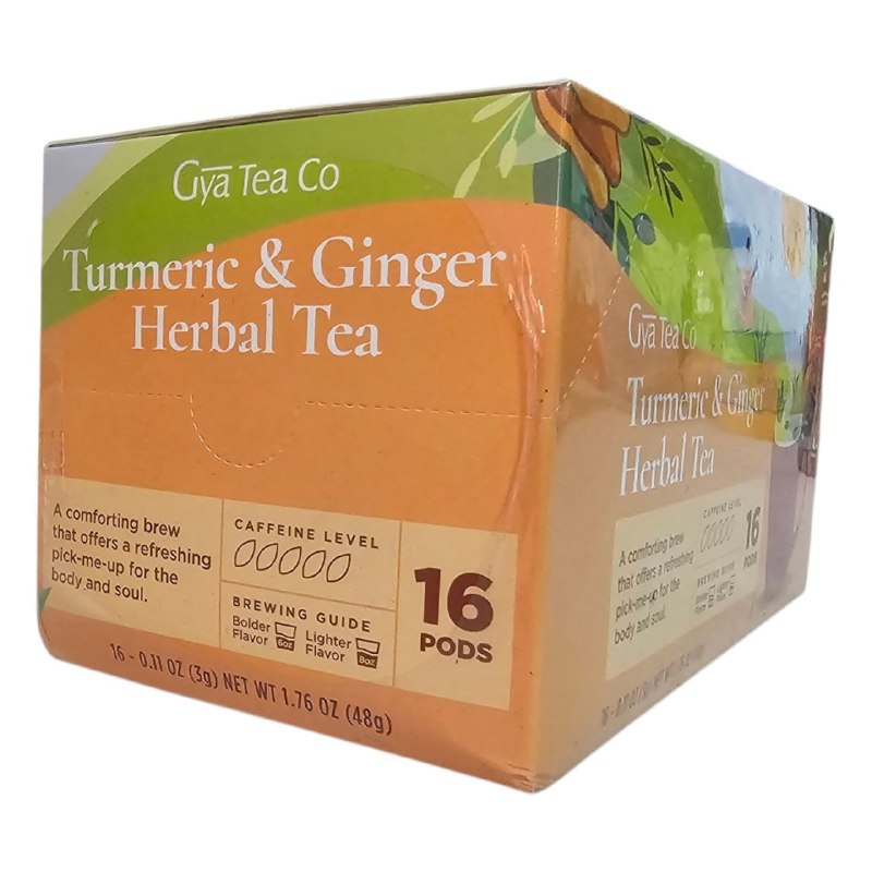 TE DE HIERBAS DE CURCUMA Y JENGIBRE EN CAPSULAS PARA CAFETERAS PARA LA DIGESTION GYA 16UND