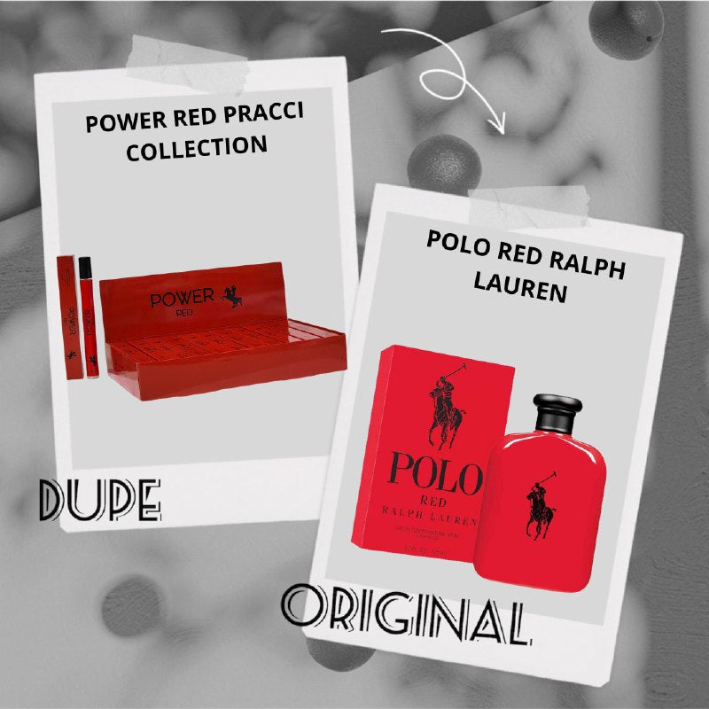PERFUME EN TUBO PARA HOMBRE POWER RED PRACCI COLLECTION EDP 35ML (H) (AROMA SIMILAR POLO RED)
