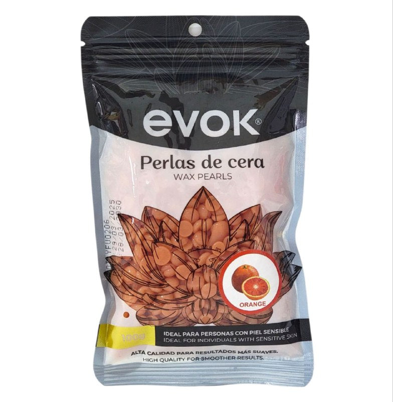 CERA PARA DEPILAR EN PERLAS DE ALTA CALIDAD SUAVES EVOK 100G