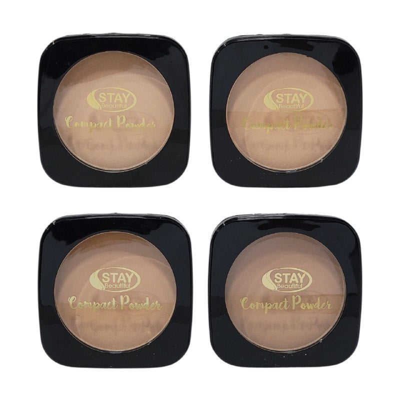 POLVO DE MAQUILLAJE COMPACTO DELICADO STAY BEAUTIFUL 8.5G, 4 TONOS