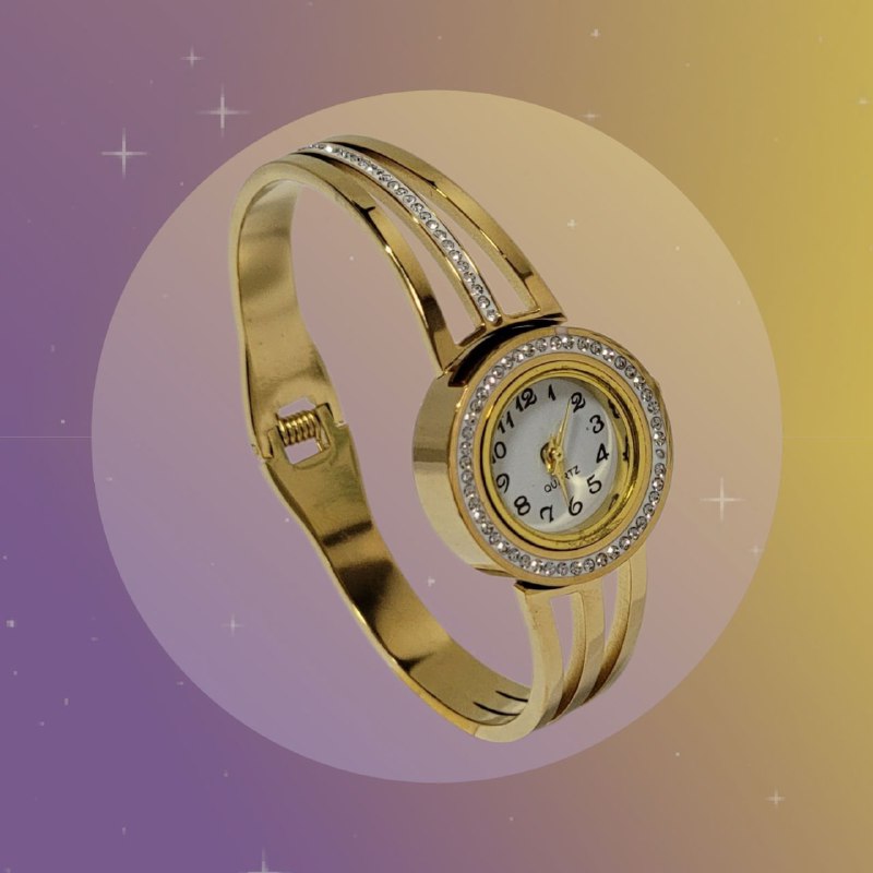 RELOJ ECONÓMICO PARA DAMA DE ACERO CON BAÑO DE ENCHAPE