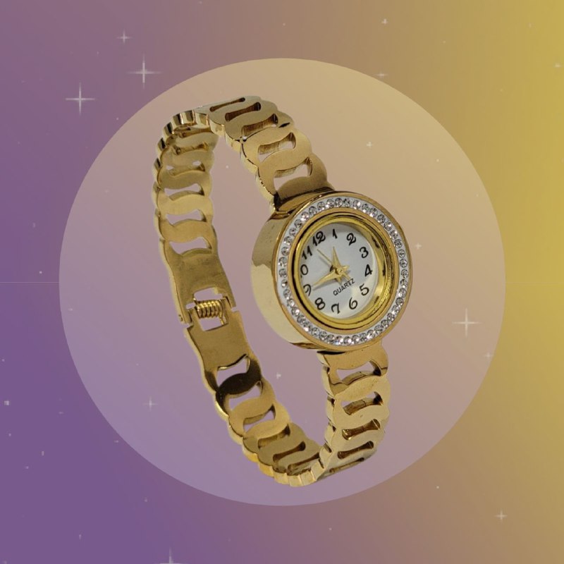 RELOJ ECONÓMICO PARA DAMA DE ACERO CON BAÑO DE ENCHAPE