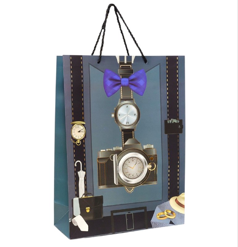 BOLSA DE REGALO PARA HOMBRE GRANDE 30X41.5X12CM