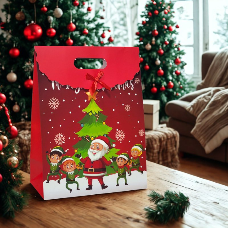 BOLSA DE REGALO NAVIDEÑA MEDIANA 31X24CM