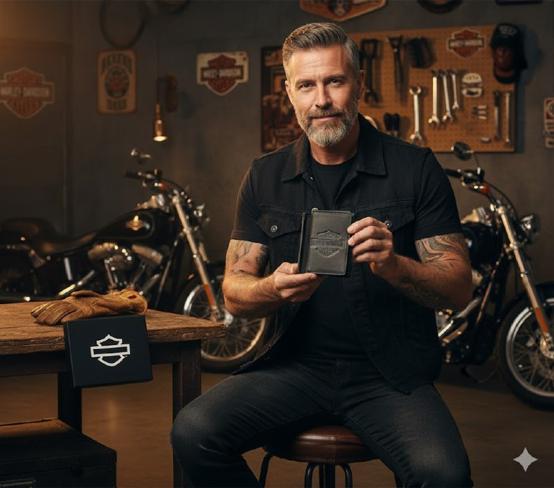 BILLETERA ORIGINAL MOTOR CYCLES HARLEY DAVIDSON