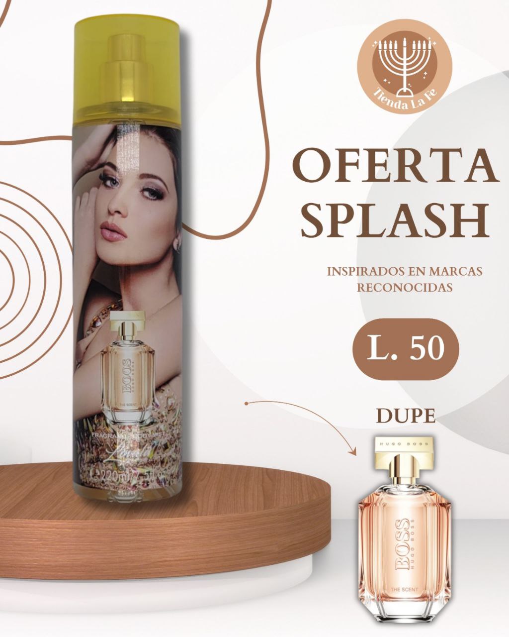 SPLASH LOVALI BOOS THE SCENT FEMME 220ML (M) (DUPE HUGO BOSS THE SCENT FOR HER)