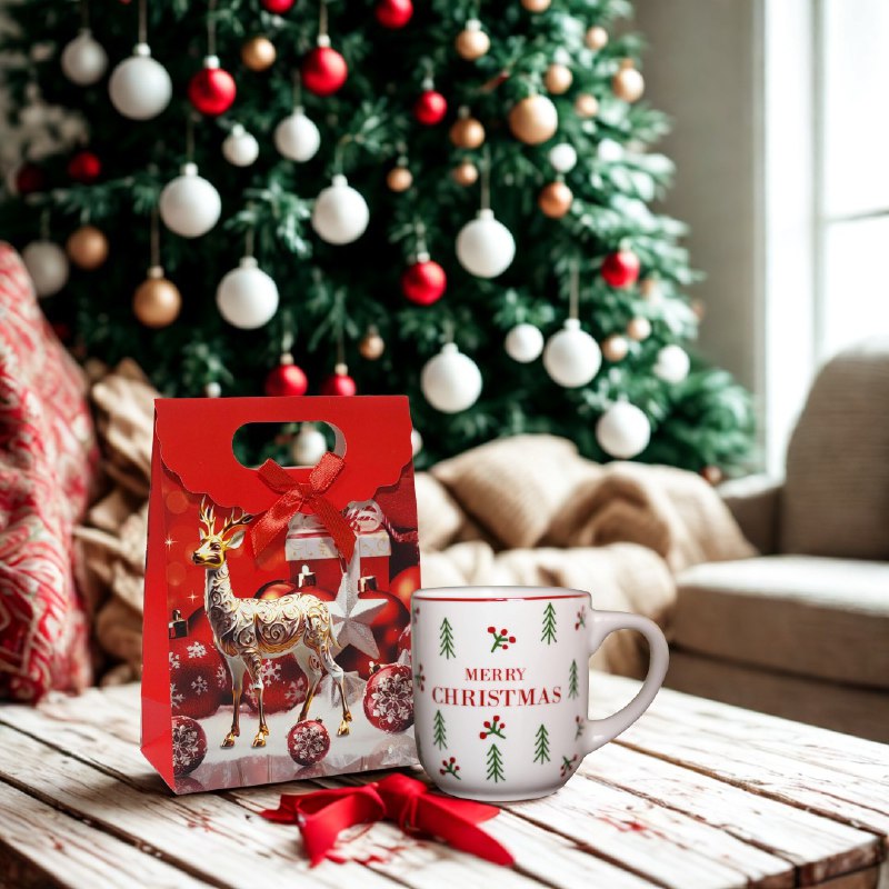 BOLSA DE REGALO NAVIDEÑA MINI PEQUEÑA 16X12CM