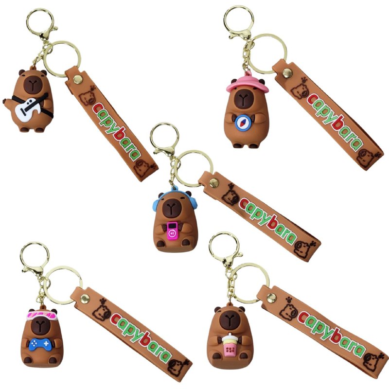 LLAVEROS DE CAPIBARA,CAPYBARA, 5 ESTILOS DISPONIBLES