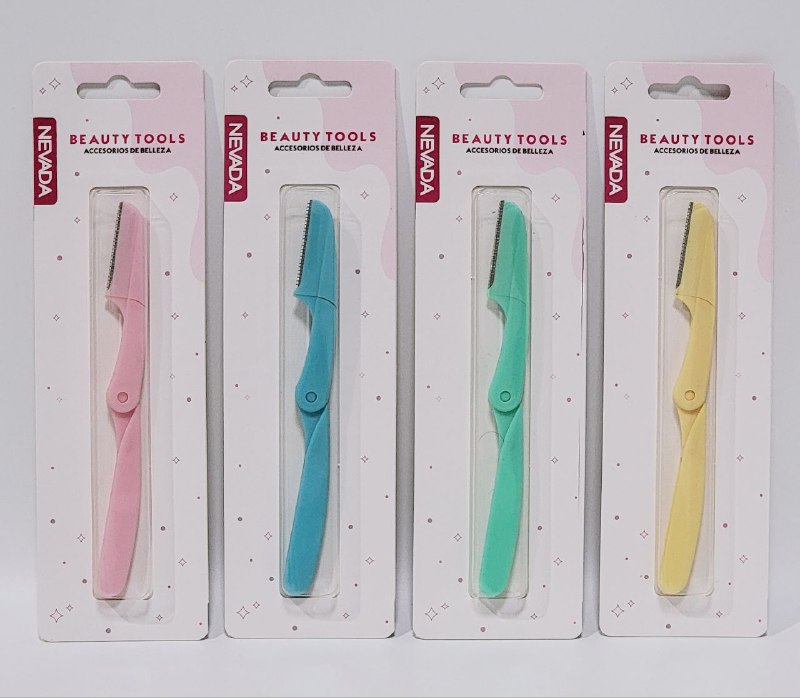 NAVAJAS AFEITADORAS PARA CEJAS , FACIL Y PRACTICAS DE USAR. ACCCESORIOS DE BELLEZA NEVADA BEAUTY TOOLS