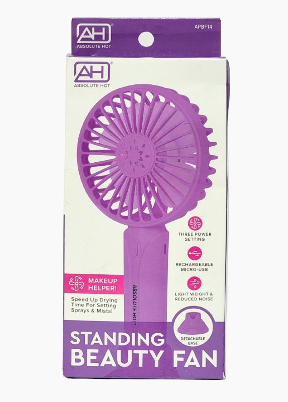 VENTILADOR MINI AYUDANTE DE MAQUILLAJE, TRES VELOCIDADES, MICRO USB RECARGABLE ABSOLUTE HOT